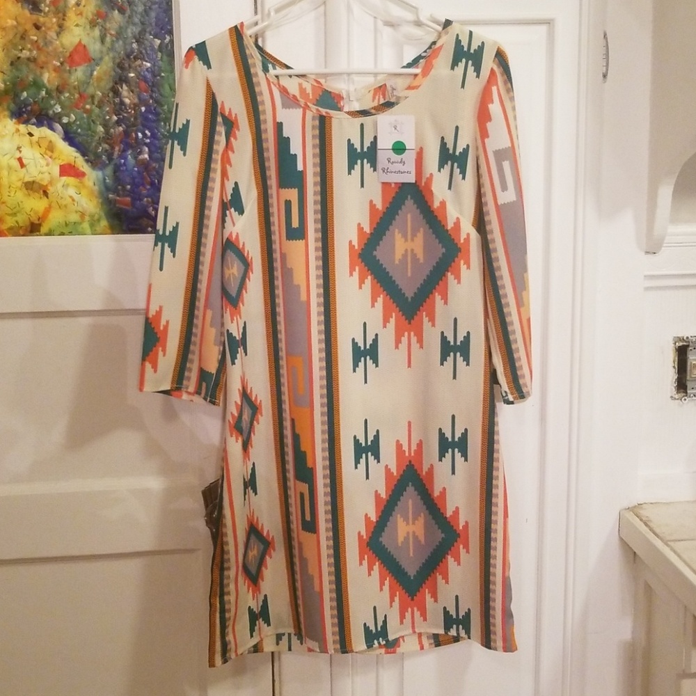 Aztec design dress